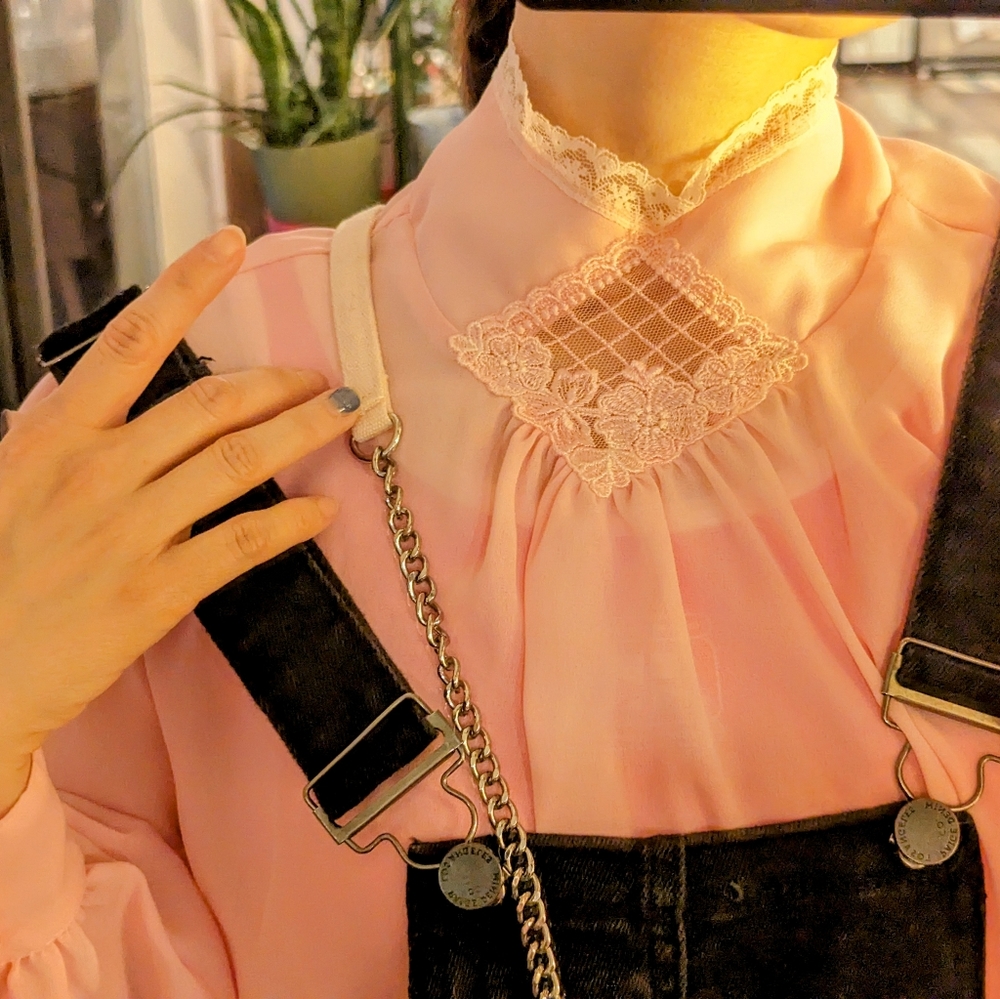 Vintage Cute Pink long sleeve shirt